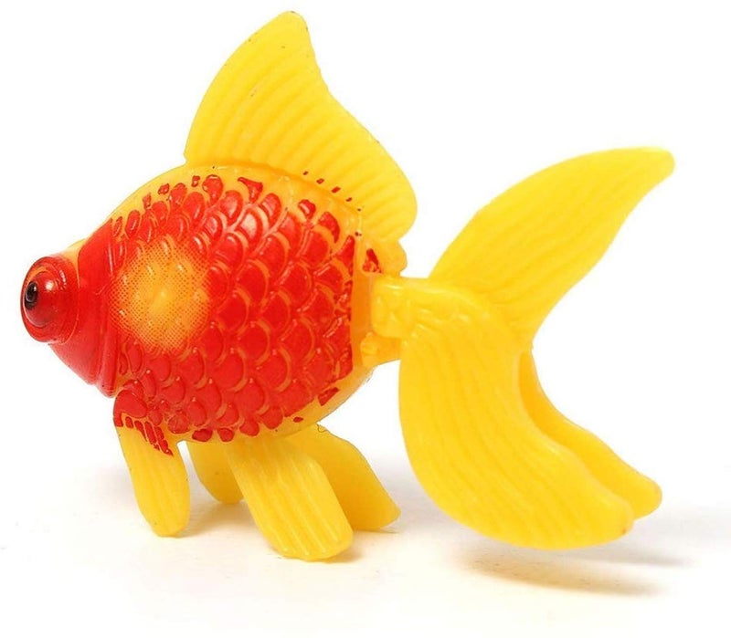 XMHF Aquarium Fish Bowl Tank Artificial Floating Plastic Yellow Red Decor Goldfish Ornament Fish Tank Decoration 10PCS - Image 3